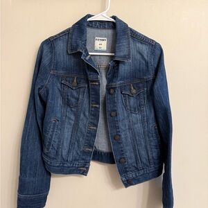 Old Navy Women's Denim Jacket in Deep Blue